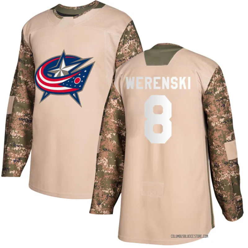 Camo Men's Zach Werenski Columbus Blue Jackets Authentic Veterans Day Practice Jersey
