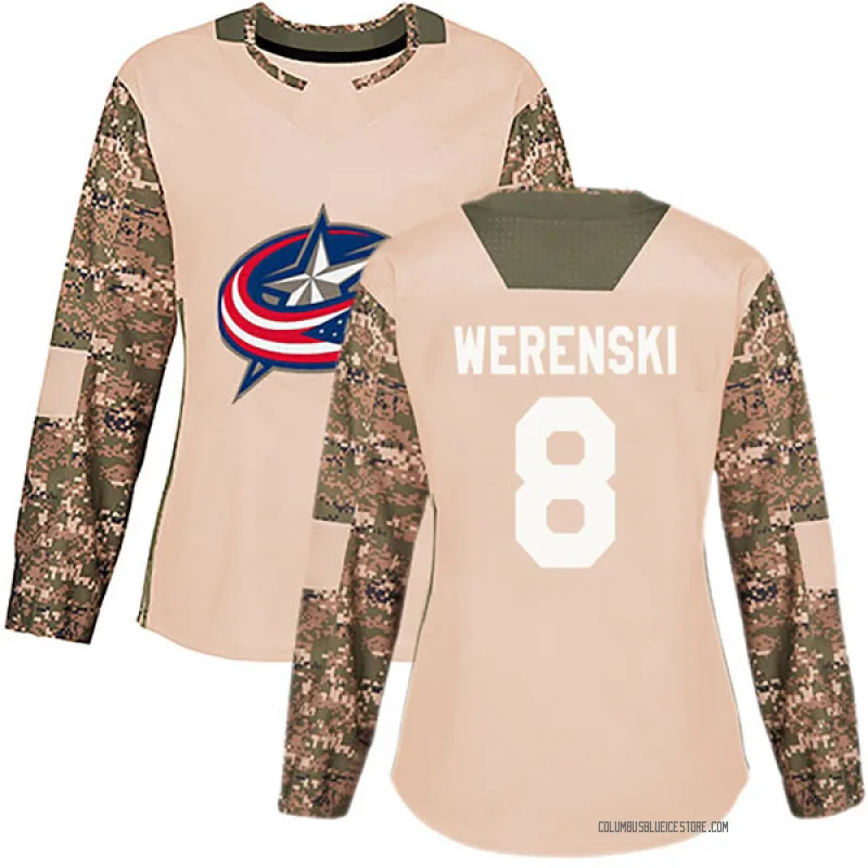 Camo Women's Zach Werenski Columbus Blue Jackets Authentic Veterans Day Practice Jersey