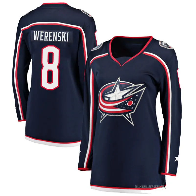 Navy Women's Zach Werenski Columbus Blue Jackets Breakaway Home Jersey